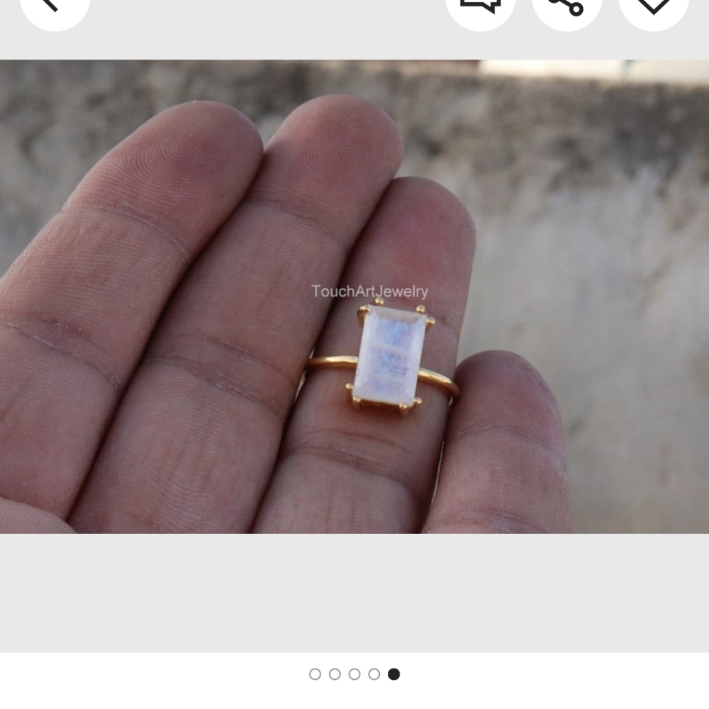 Moonstone ring size 7 gold filled